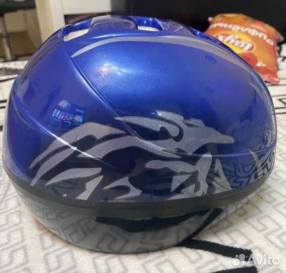 Шлем детский, защита, размер S, синий
