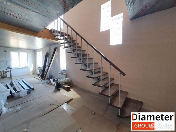 Монтаж лестницы на каркасе
