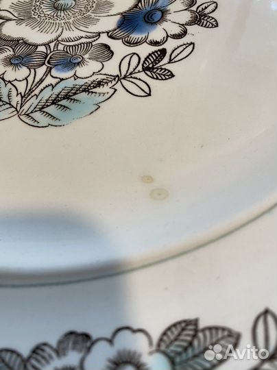 Блюдо большое СССР, фаянс, Зик, Конаково