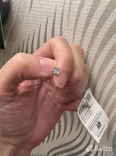 Пусеты с природными бриллиантами