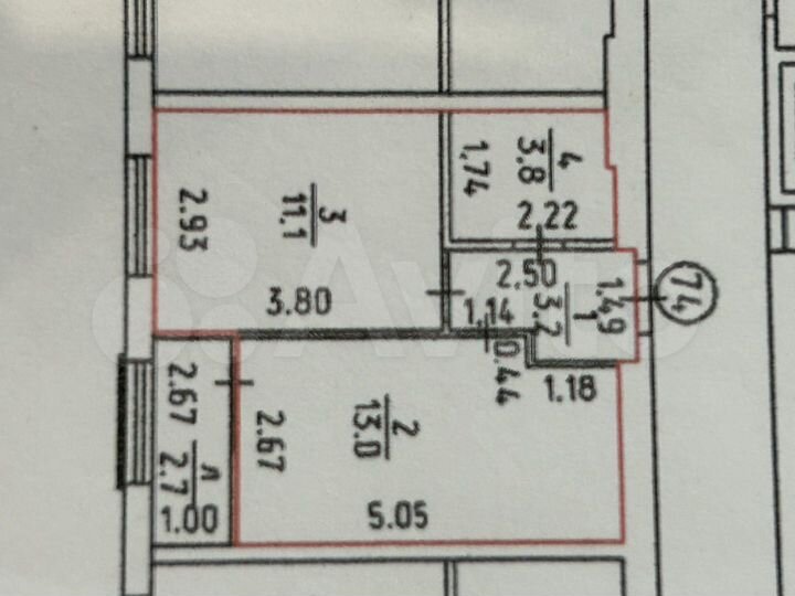 1-к. квартира, 34 м², 8/18 эт.