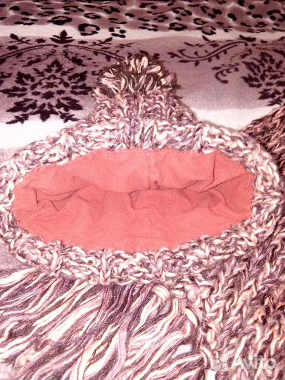 Шапка и шарф женские вязаные