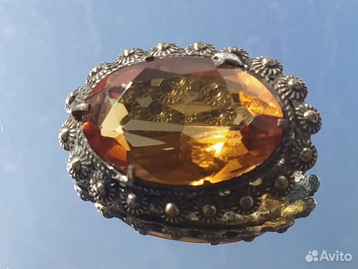 Брошь Леденец СССР мельхиор клеймо мкп редкая