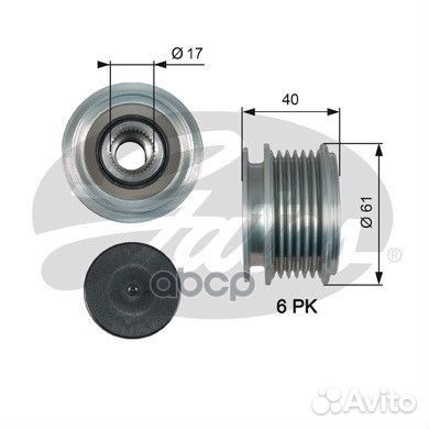 Шкив генератора 7789-10009 OAP7013 Gates