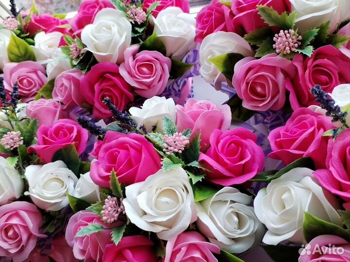 Букет из мыльных роз