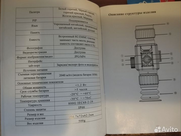 Тепловизионный прицел