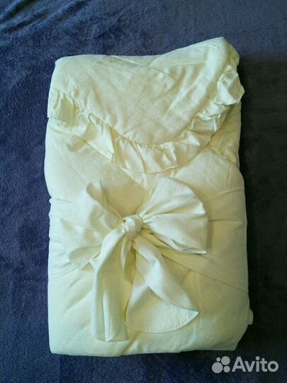 Конверт-одеяло с завязкой и меховой вставкой