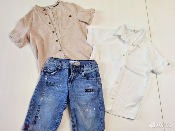 Рубашка и шорты на мальчика 122 128