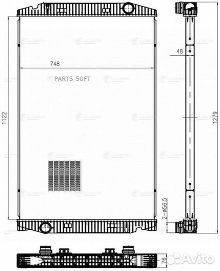 Радиатор охлаждения двигателя Iveco Stralis (02)