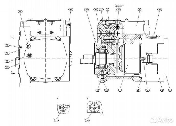 Седло подшипника для гидронасоса Rexroth A10VG63