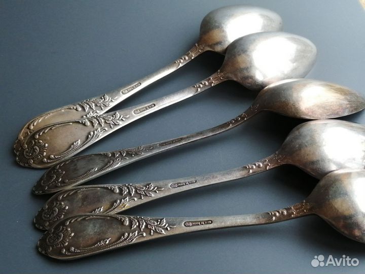 Ложки мельхиор столовые Зиш Мнц СССР