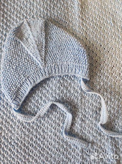 Плед детский вязаный комплект ручная работа