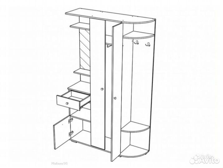 Прихожая Виза Дуб Венге-Сосна Лоредо
