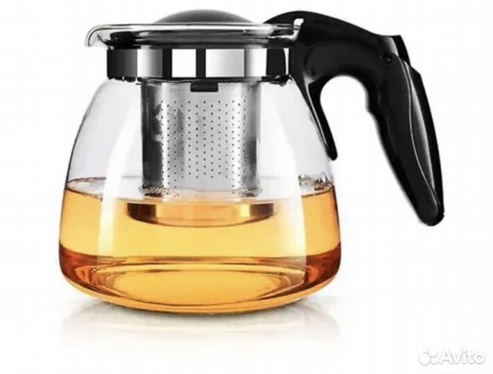 Чайник заварочный стеклянный с фильтром 900 мл