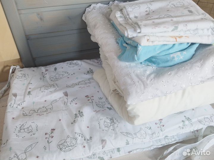 Бортики в детскую кроватку, постельное бельё