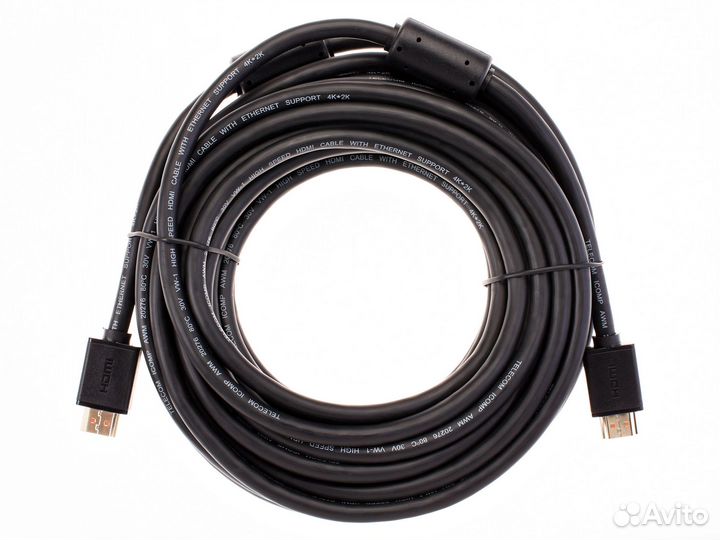 Кабель hdmi-19M - hdmi-19M ver 2.0+3D/Ethernet,10m, 2 фильтраTelecom (1/20)