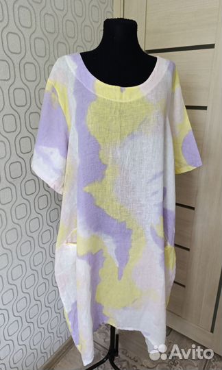 Платье лён 52-56