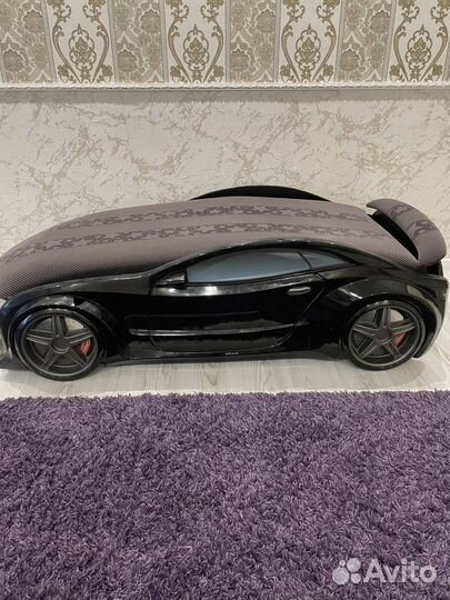 Детская кровать машинка с матрасом