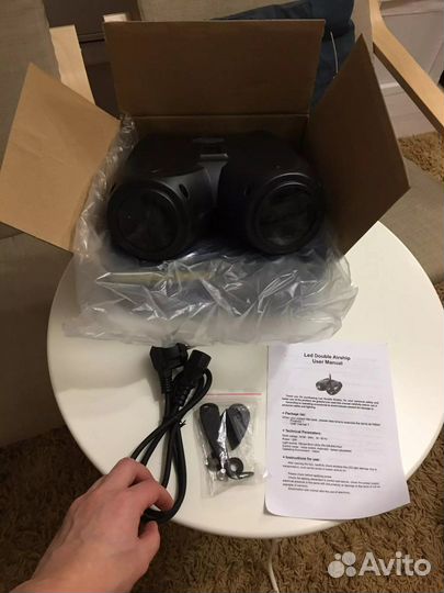 Светомузыка для дискотеки 2 глаза 12 вт