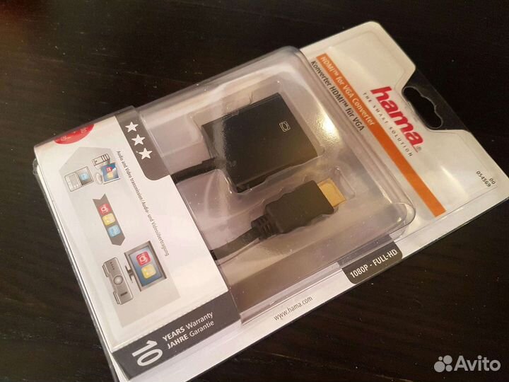 Адаптер hama H-54569, hdmi (m) - VGA (f)