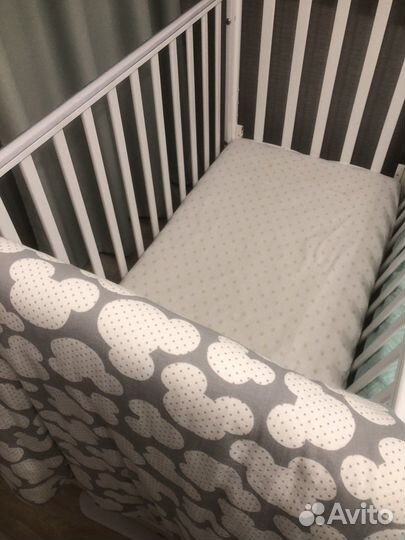 Приставная кровать papaloni, матрас, постельное