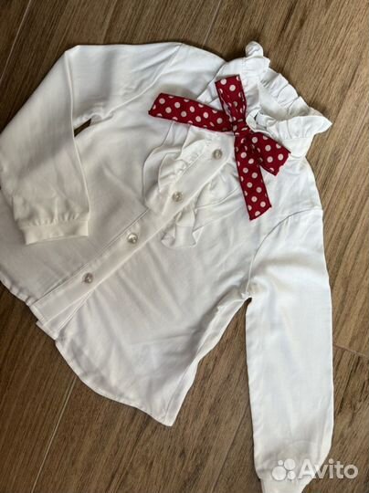 Monnalisa рубашка блуза р 2 года