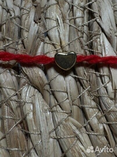 Шерстяная красная нить с украшениями