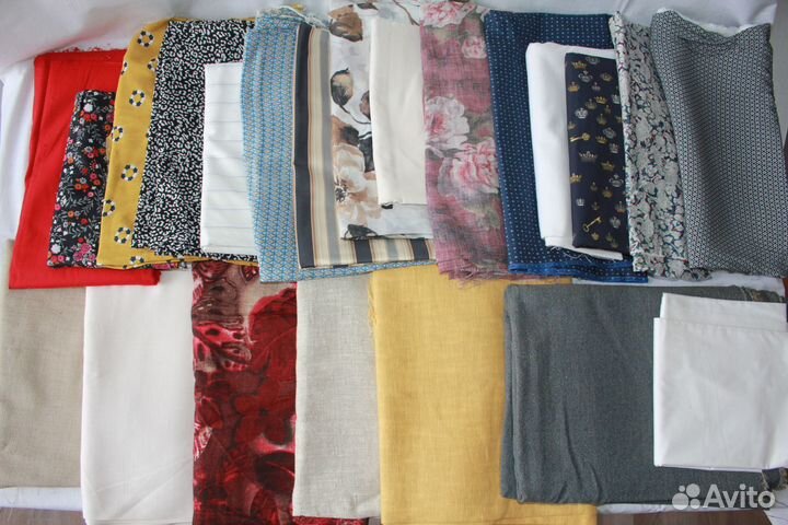 Отрез ткань лен вискоза шерсть и прочее Италия