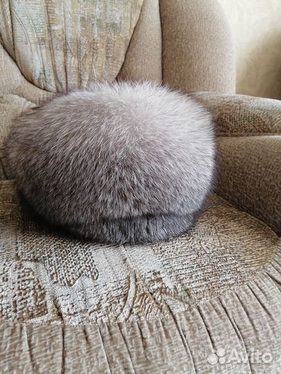 Шапка меховая зимняя женская, чернобурка