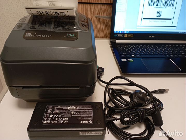 Принтер этикеток Zebra GK420t USB, Eth комплект