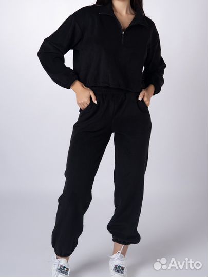 Костюм флисовый с кофтой на молнии и джоггерами