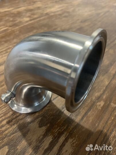 Отвод 90 градусов (Clamp 2 Дюйма) с ниппелем + хом