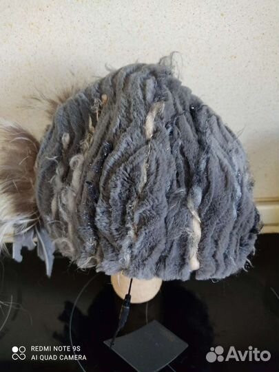 Шапка женская мех кролик