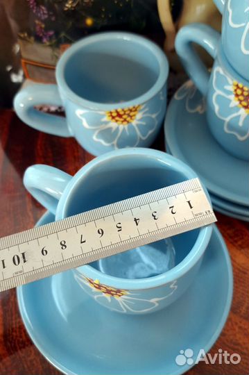 Кружечки с блюдцами, керамика