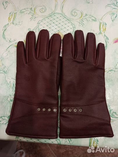 Перчатки женские кожаные