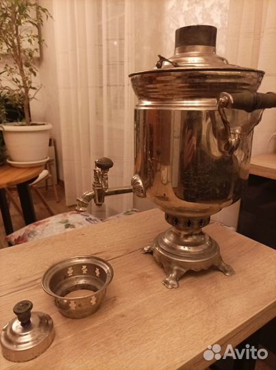 Самовар на дровах старинный угольный