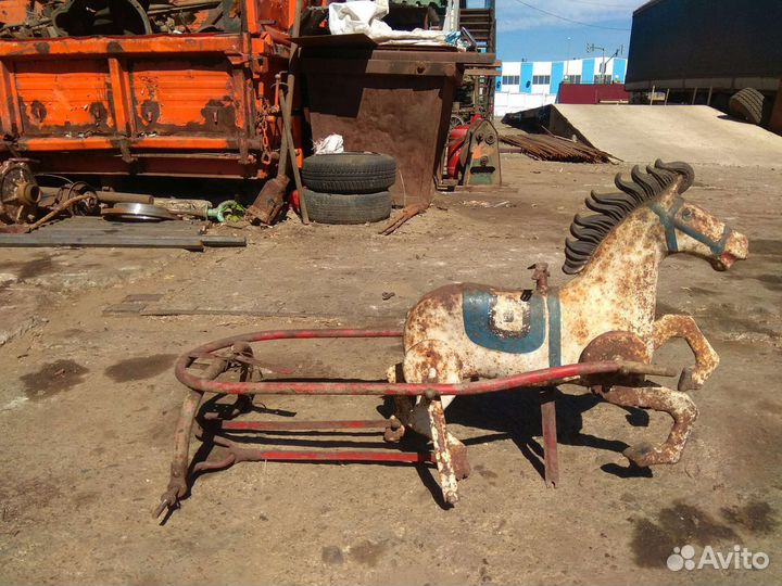 Игрушка СССР, конь педальный