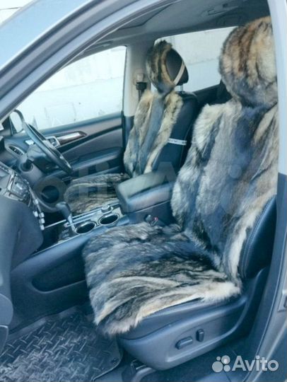 Меховые накидки из волка для сиденья