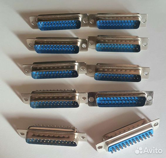 DB-25M,DB-25F,Вилка,гнездо 25pin на кабель (пайка)