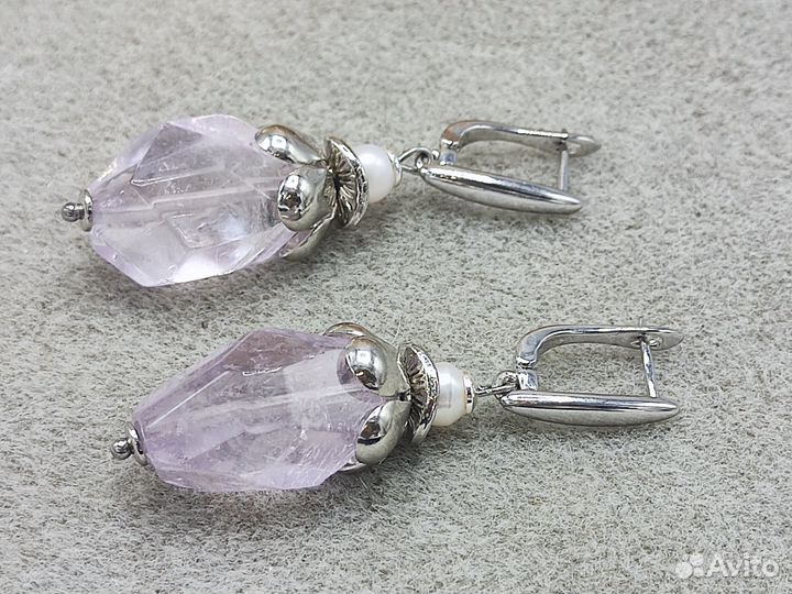 Серьги с натуральным камнем