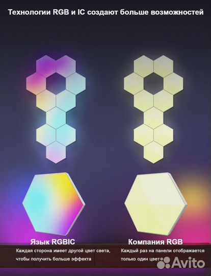 Светильник декоративный DIY-Умная стенная лампа-RG