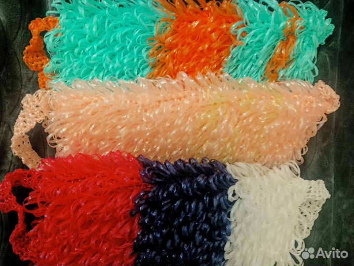 Мочалки ручной работы с ручками