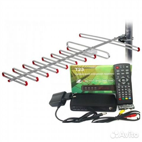 Полный комплект телевидения DVB-T2 (с установкой)