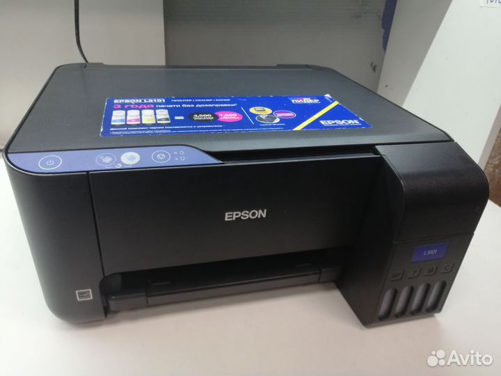 Цветной мфу Epson L3101. Встроенная снпч