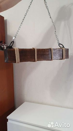 Светильник декоративный из массива дерева