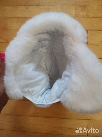 Зимняя шапка-ушанка для девочки 46 р