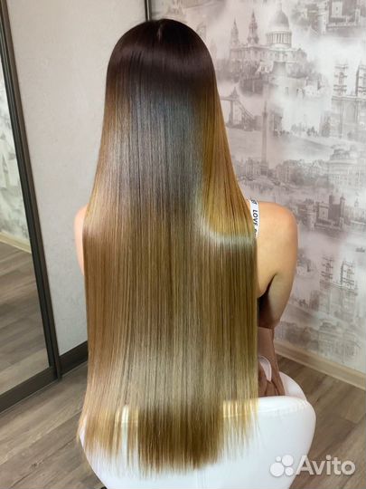 Кератин, ботокс (+ бесплатный пилинг кожи головы)