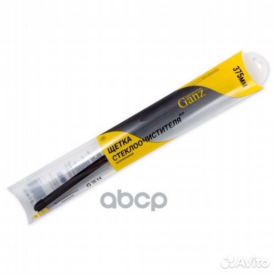 Щетка стеклоочистителя 375 мм бескаркасная 1 шт