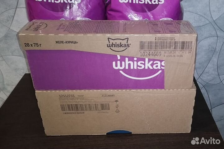 Whiskas Kitekat Корм для кошек влажный и сухой