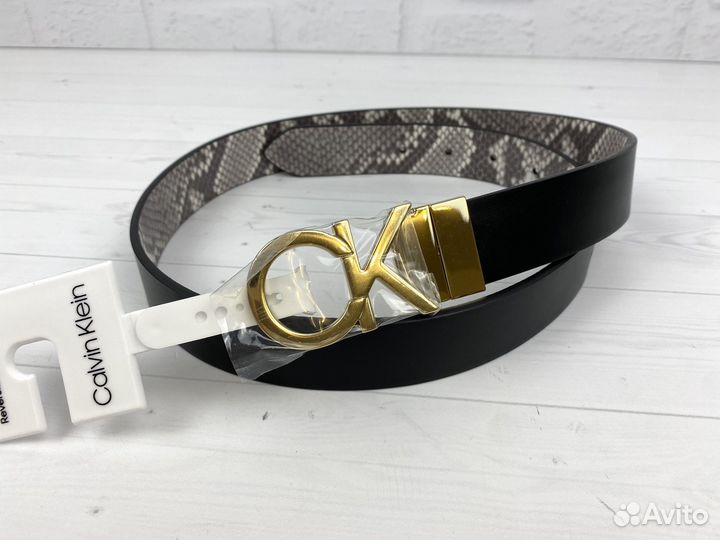 Ремень двусторонний calvin klein S оригинал